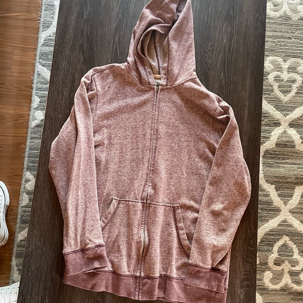 Heathered red sweatshirt